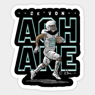 De'Von Achane Miami Player Name Sticker